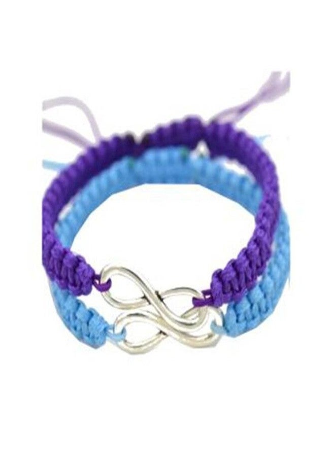 Kiokioa Couple Bracelets His and Hers 8 Infinity Bracelets Jewelry for Lover Wrist (BLUE Purple) - Image 2