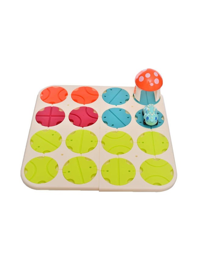 لعبة مسار  متاهة على شكل ديناصور 34 قطعة مسار  قابل للتعديل - للاطفال الصغار والبنات والاولاد، بلاستيك - Image 1