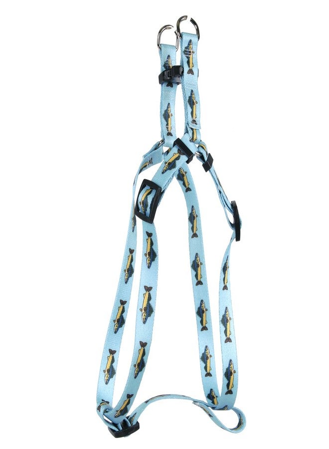 Yellow Dog Design Walleye Step-In Dog Harness-Size Medium-3/4" Wide and fits Chest Circumference of 15 to 25"