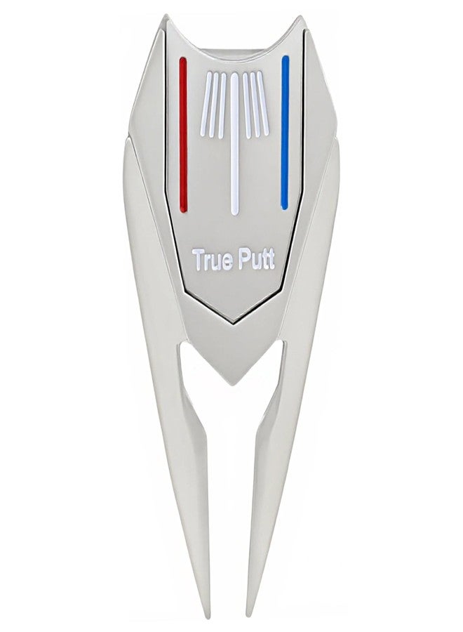 LCJAOF Golf Ball Marker Divot Tool - Multi-Functional Golf Fork Putter Cleaner Pitch Mark Repair Golf Accessory(Silver) - Image 1
