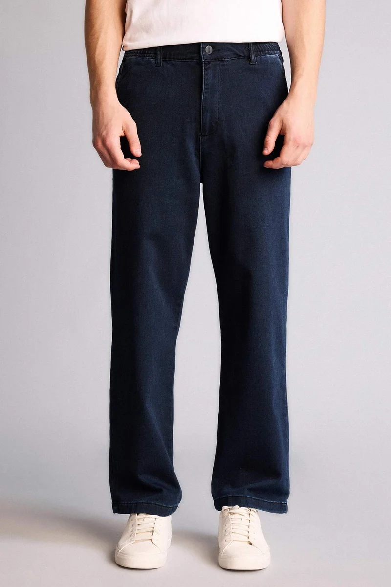 Defacto  Soft Textured Wide Leg Jeans for Men | Best Price UAE