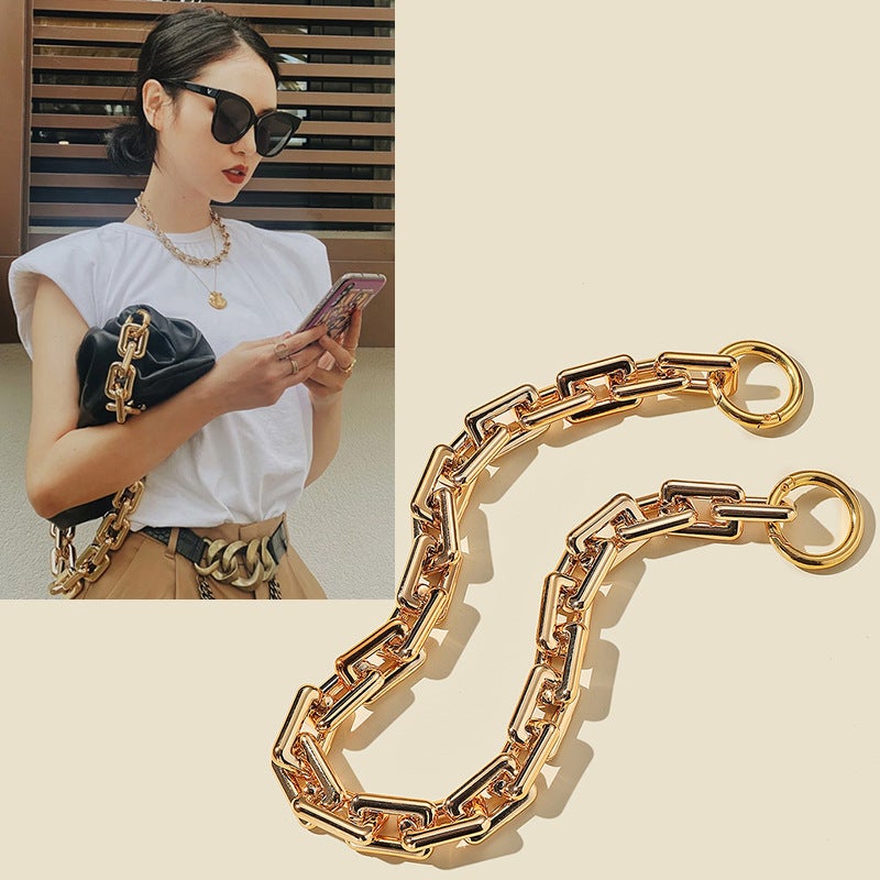 Women'S Shoulder Handbag Bag Chain Accessories Golden Chain Replacement Fadeless Thick Chain Cloud Bag With Direct Selling - Image 2