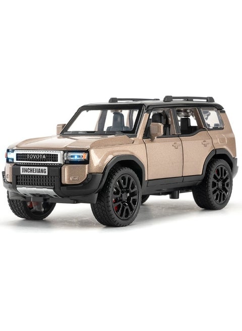 1:32 Alloy Collectible Prado Car Model Toy, Diecast Zinc Alloy Prado Pull Back Collectible Toy Car,  Sound and Light Pull Back Model Car for Kids Boy Girl Gift 15.3cm*6cm*6.5cm