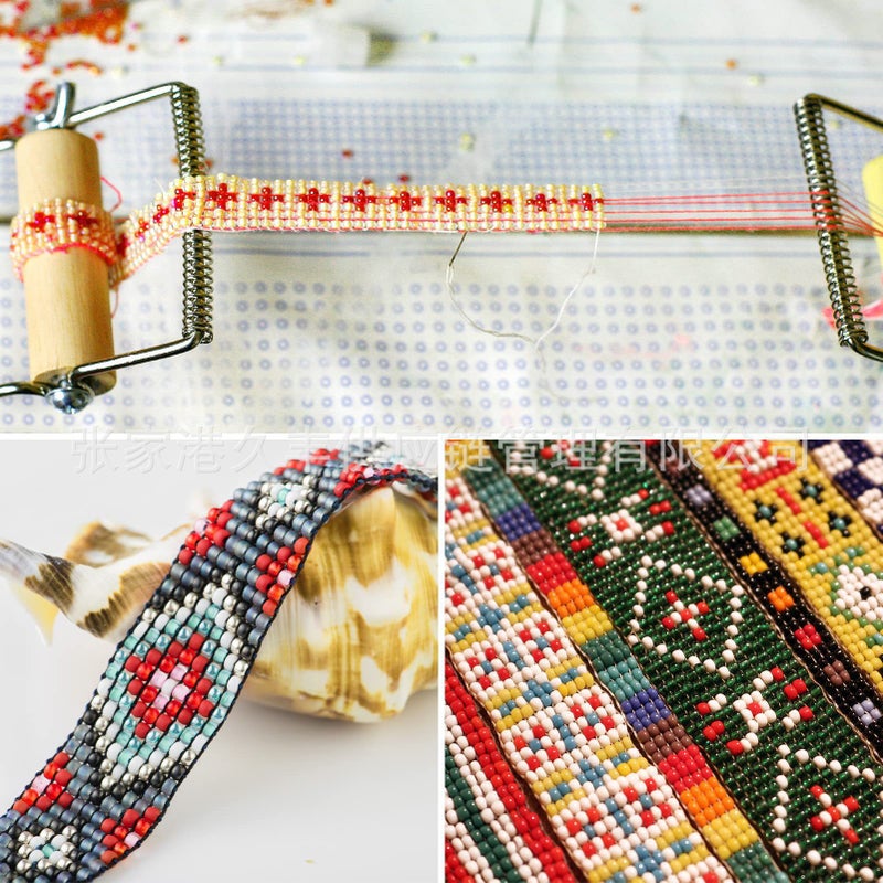 New Handmade Beading Machine Diy Woven Bracelet Bead Wearer Metal Stainless Steel Simple Frame Beading Machine - Image 5