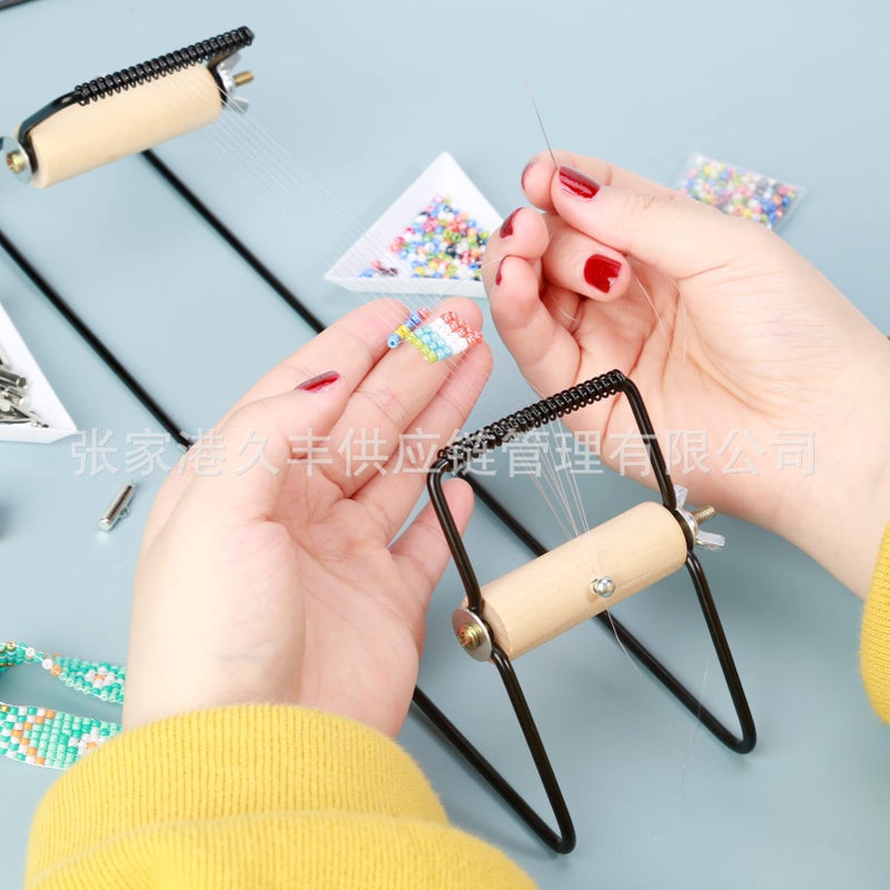 New Handmade Beading Machine Diy Woven Bracelet Bead Wearer Metal Stainless Steel Simple Frame Beading Machine - Image 4
