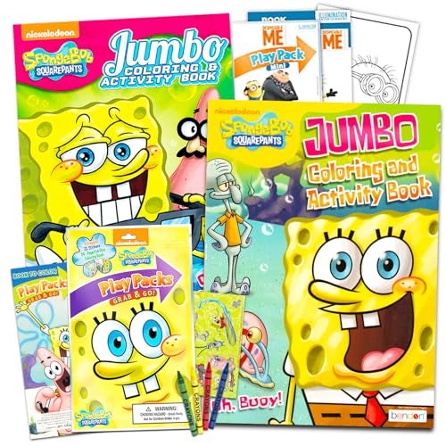 SpongeBob SquarePants Coloring and Activity Book Set with Stickers (3 Books and Play Pack) - Image 1