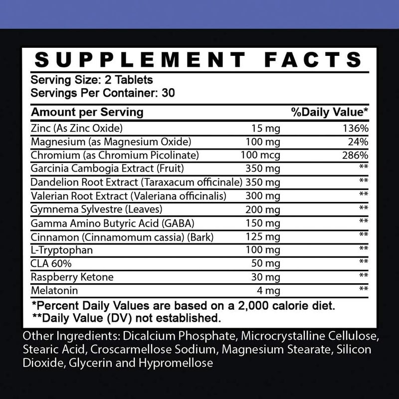 Angry Supplements جارسينيا كامبوجيا بي إم لفقدان الوزن والنوم مكمل طبيعي بالكامل مع جذر فاليريان والميلاتونين للمساعدة في حرق الدهون أثناء الليل وكبح الشهية ليلاً تركيبة نباتية زجاجة واحدة - Image 5