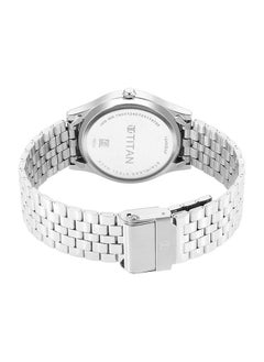 TITAN Karishma Zing Quartz Analog Green Dial Stainless Steel Strap Watch For Men 1648Sm01  - Image 3