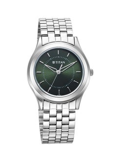 TITAN Karishma Zing Quartz Analog Green Dial Stainless Steel Strap Watch For Men 1648Sm01  - Image 1
