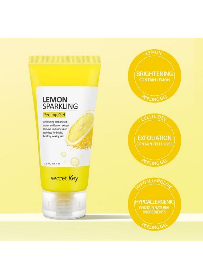 Secret Key SECRETKEY Lemon Sparkling Peeling Gel, Deep Cleansing, Exfoliation, Skin Moisturization, Low Irritation for Sensitive Skin fl. 4.05 oz / 120 ml, Vitamin C and Refreshing Carbonated Water Synergy  - Image 2