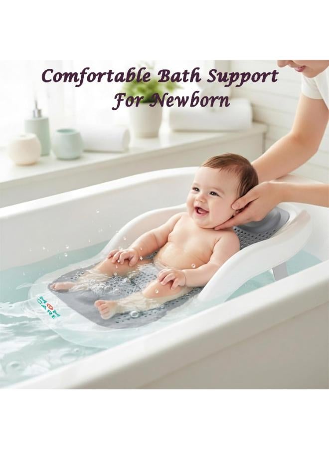 Mom Care Anti-Slip Silicone Folding Baby Bath Tub and Shower Chair for Newborns (0-4 Months) - Image 1