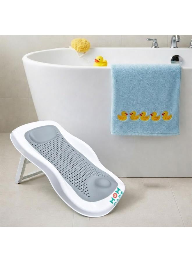 Mom Care Anti-Slip Silicone Folding Baby Bath Tub and Shower Chair for Newborns (0-4 Months) - Image 2