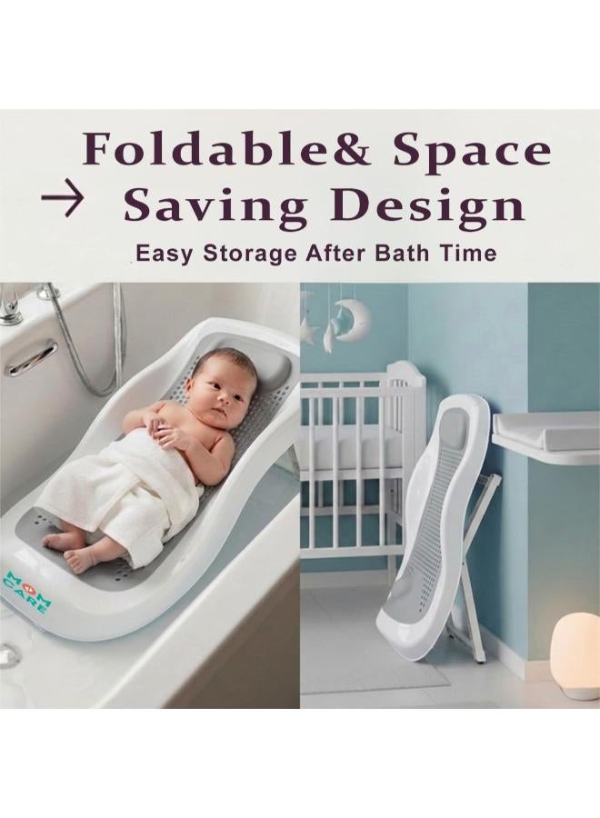 Mom Care Anti-Slip Silicone Folding Baby Bath Tub and Shower Chair for Newborns (0-4 Months) - Image 3