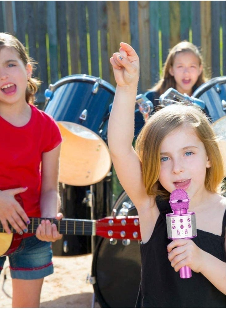 Wireless Bluetooth Karaoke Microphone, Rechargeable Kids Microphone Karaoke Machine,Professional Handheld Karaoke Mic Speaker Home KTV Kids Birthday Party - Best Gifts for Kids Adults (Pink) - Image 4