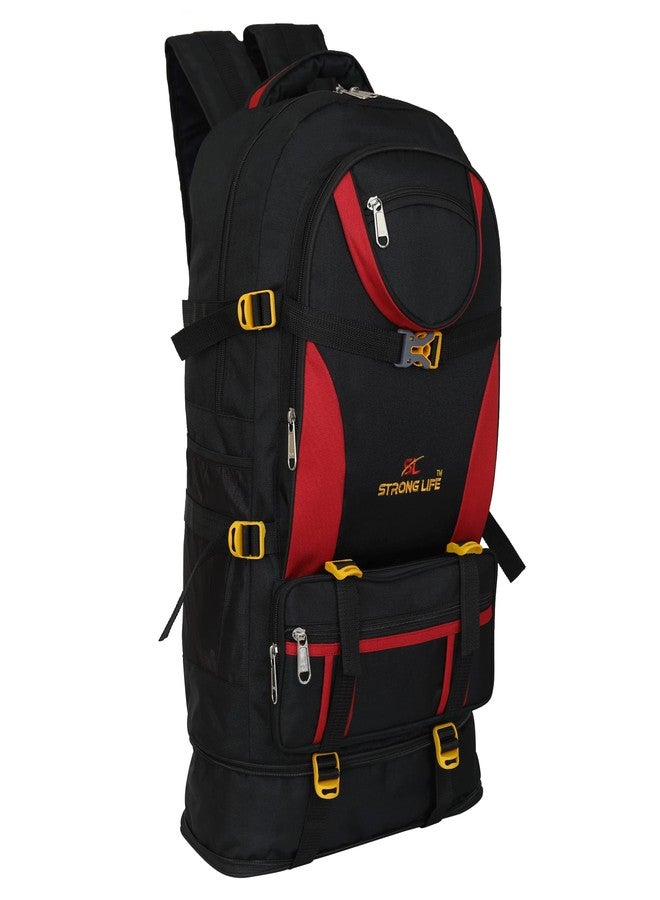 STRONG LIFE 50 liters Travel Rucksack Backpack for Outdoor Sport Camp Hiking Trekking Bag for Men and Women. (Red) - Image 2