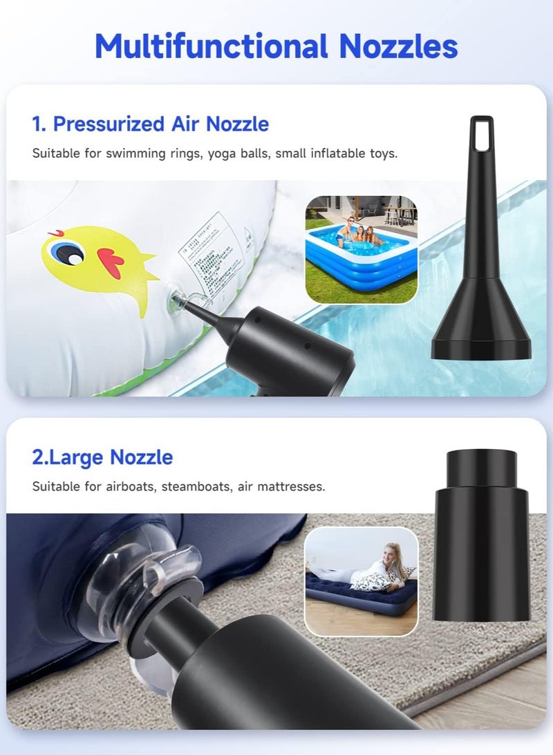 Senlon Tiger Cordless Electric Air Duster, 51000 RPM Portable Air Blower 6000mAh Compressed Air Duster with 5 nozzle attachments Alternative to Air Can Gas Cleaning for Keyboard Laptop Clean - Image 4