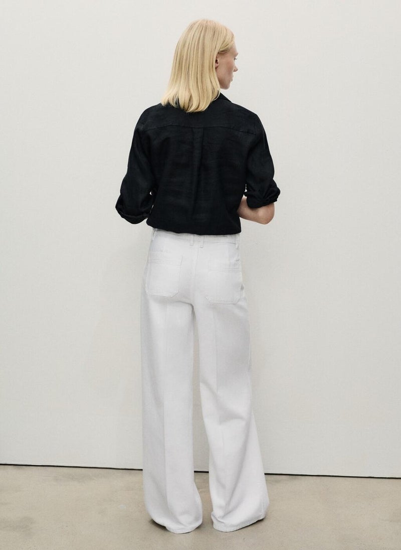 MANGO Wideleg Jeans With Pockets  - Image 2