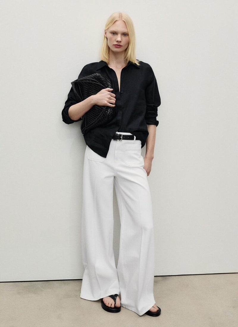 MANGO Wideleg Jeans With Pockets  - Image 5