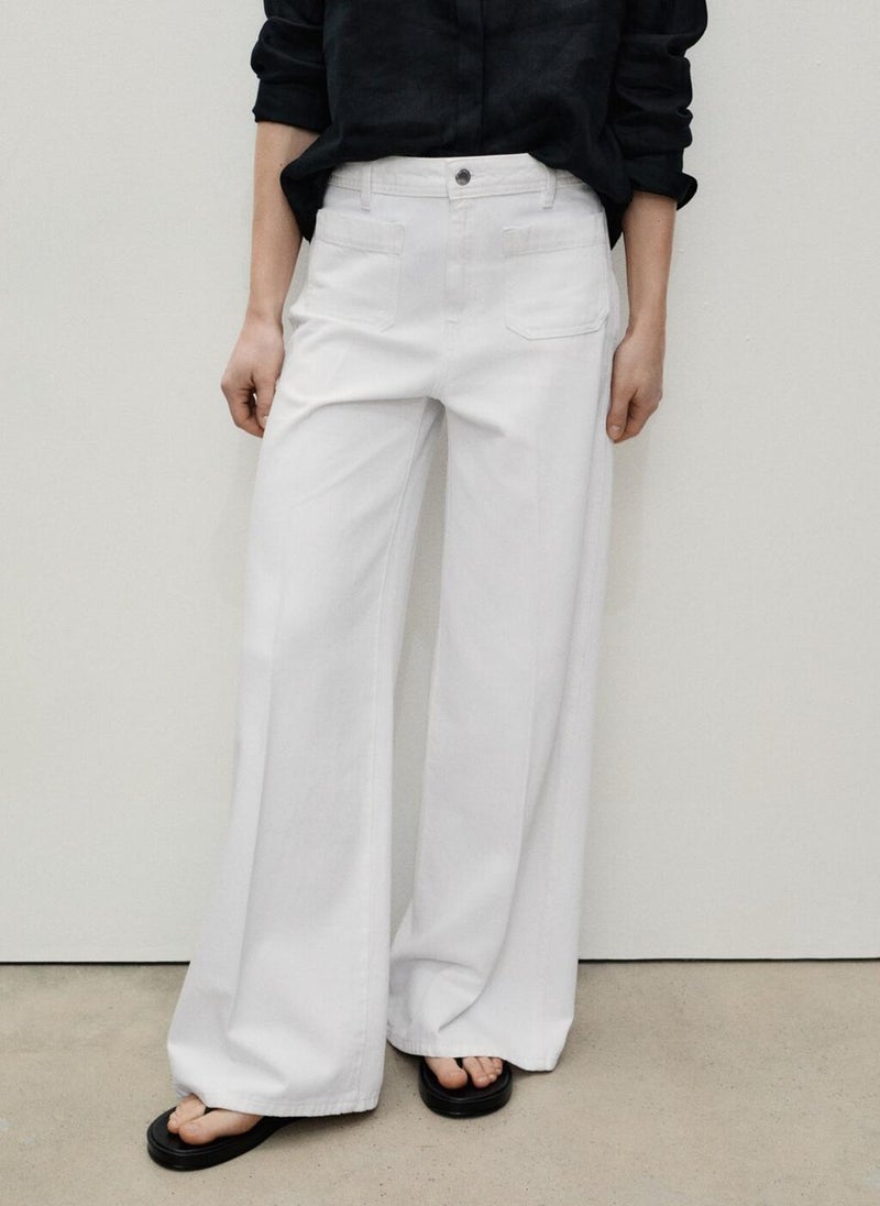 MANGO Wideleg Jeans With Pockets  - Image 1