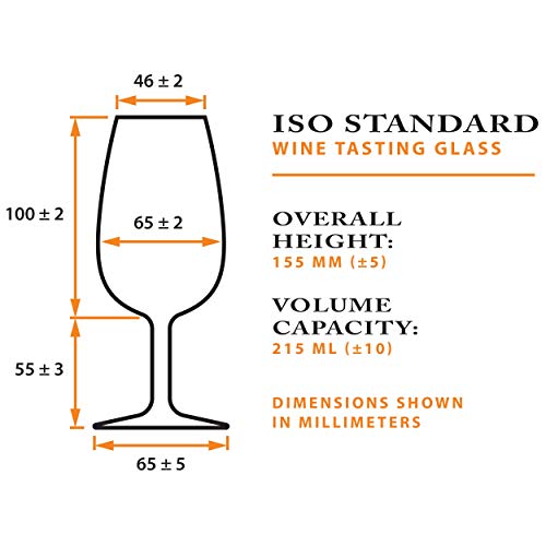 Final Touch ISO INAO Wine Tasting Glasses Set of 6 - Lead-Free Crystal for Red, White, Sparkling, Rosé - 7¼ oz Capacity - Ideal for Wine Tastings and Events (WGT406) - Image 3