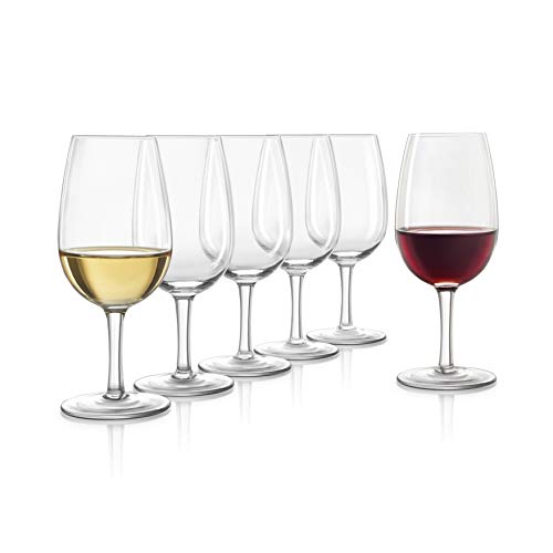Final Touch ISO INAO Wine Tasting Glasses Set of 6 - Lead-Free Crystal for Red, White, Sparkling, Rosé - 7¼ oz Capacity - Ideal for Wine Tastings and Events (WGT406) - Image 1
