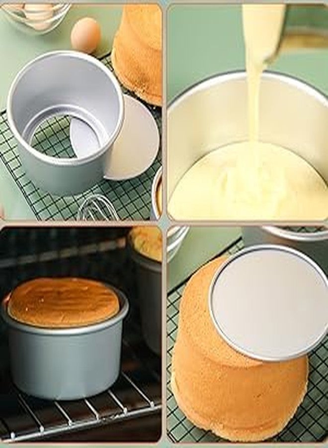 RINKLE TRENDZ قالب كعكة دائري من ألومنيوم RINKLE TRENDZ بقاعدة قابلة للفك (9 بوصات - 9X9X2) - Image 3
