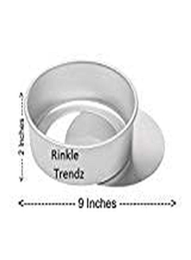 RINKLE TRENDZ قالب كعكة دائري من ألومنيوم RINKLE TRENDZ بقاعدة قابلة للفك (9 بوصات - 9X9X2) - Image 2