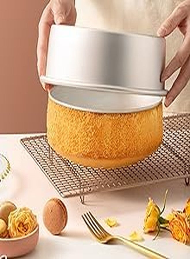 RINKLE TRENDZ قالب كعكة دائري من ألومنيوم RINKLE TRENDZ بقاعدة قابلة للفك (9 بوصات - 9X9X2) - Image 4