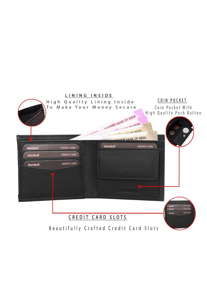 HORNBULL Men's Black Rigohill Leather Wallet | PHBW85 (3Y5K)  - Image 5