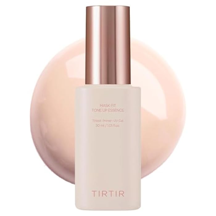 TIRTIR Mask Fit Tone Up Essence | Tinted Moisturizer, All-in-one base, Glass skin look, Deep Hydration, Long-lasting, Natural Coverage, Lightweight, Make-up free look, 1.01 fl.oz. (Beige) - Image 1