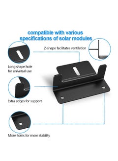 Generic Solar Panel Mounting Bracket, Aluminum Solar Panel Z Brackets with Nuts and Bolts, Roof Solar Panel Bracket for RV, Boat, Wall, Caravans, Yacht and Other Off Gird Installation, Set of 4 Units, Black  - Image 3
