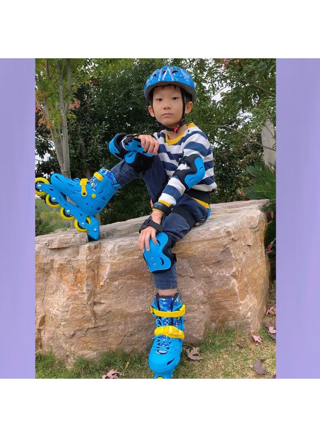 Flying Eagle Feiying Children's Roller Skating Protective Gear, Skateboard Bicycle Inline Skates, Roller Skates Protective Knee Pads Helmet Cap Roller Skating Package Set - Image 2