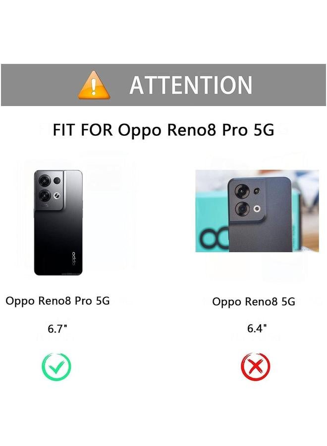 Case Compatible with Oppo Reno8 Pro 5G (Reno 8 5G) + [2 Pack] Screen Protector, Slim Soft TPU Shockproof Phone Cover 360° Rotating Ring Kickstand - Image 2