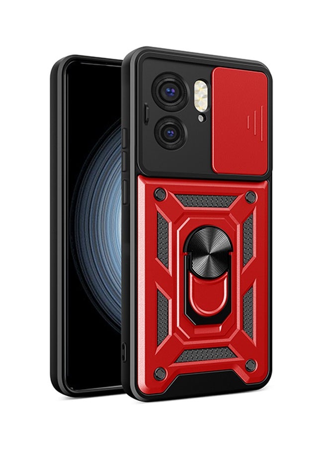 SNBFA Motorola Edge 40 Case with Slide Camera Lens Cover,Heavy Duty Rugged Shockproof Cover Built-in 360° Ring Stand Protective Phone Case for Motorola Edge 40 5G  - Image 1