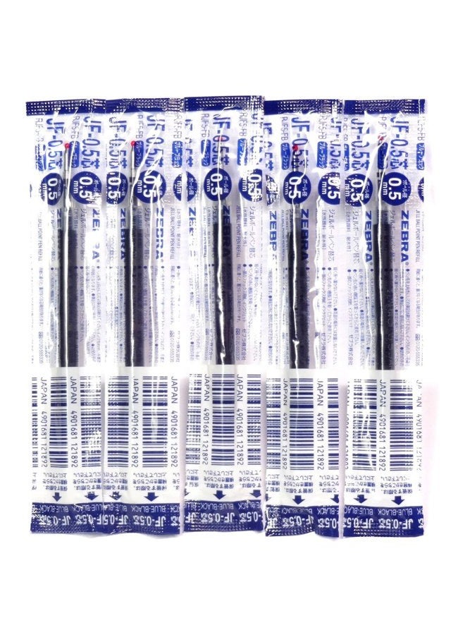 Zebra Technologies Zebra 0.5mm Blue Black Ink Refill (JF-0.5), for Zebra Sarasa Clip 0.5 Gel Ballpoint Pen(JJ15-FB), × 5 Pack/total 5 pcs (Japan Import) [Komainu-Dou Original Package] - Image 1
