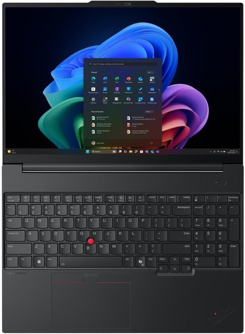 لينوفو لابتوب لينوفو ثينك باد E16 الجيل 3، شاشة WUXGA IPS مقاس 16 بوصة، معالج Intel Core Ultra 7 258V، ذاكرة وصول عشوائي 32 جيجابايت LPDDR5X، قرص تخزين SSD بسعة 512 جيجابايت، رسومات Intel Arc Graphics 140V، لوحة مفاتيح إنجليزية بإضاءة خلفية، أسود اللغة الإنجليزية - Image 4