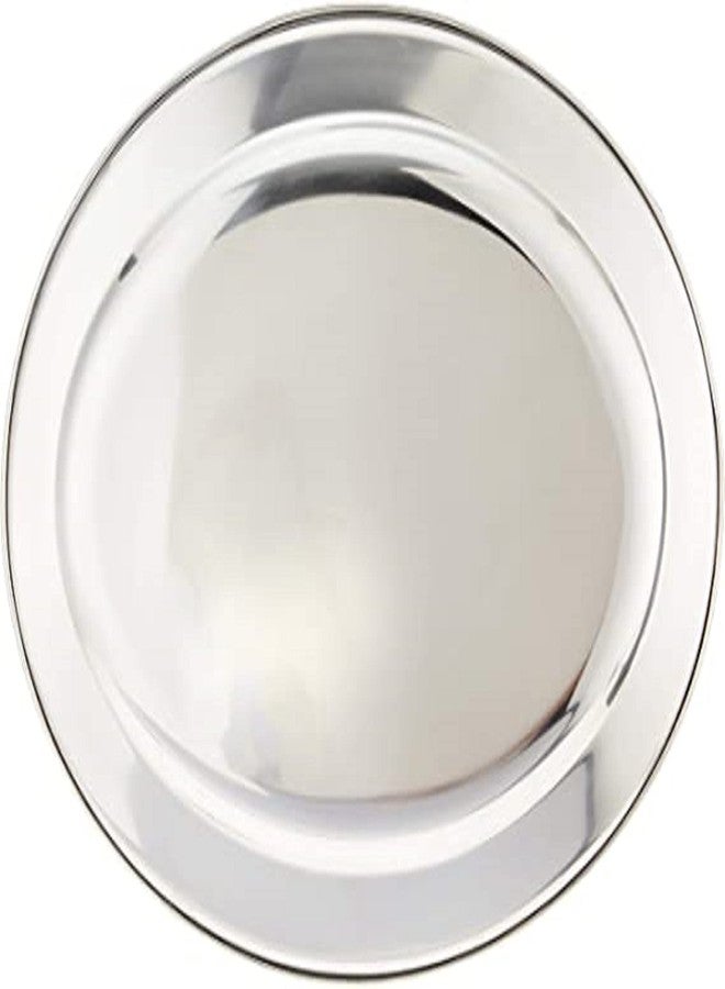 TrueCraftware Set of 2 Stainless Steel 18” Oval Platter- Serving Platters for Appetizer Snack Fruit Cup Cake Server Tray Display Serving Dishes for Entertaining - Image 4