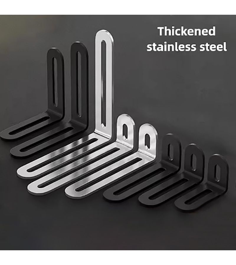 Stainless Steel Adjustable Angle Code L Shaped Bracket Connector For Furniture Fixing Long Hole Activity 90 Degree SV8 - Image 3