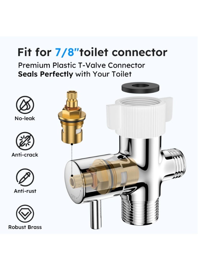 Handheld Bidet Sprayer for Toilet-Adjustable Water Pressure Control with Bidet Hose for Feminine Wash, Stainless Steel Brushed Nickel Cloth Diaper Bidet Toilet Sprayer for Baby Wash - Image 5