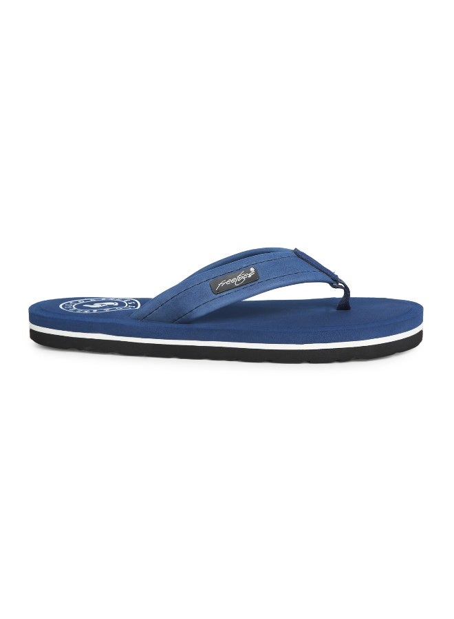 Freetoes Navy Flip Flops for Men - Image 2