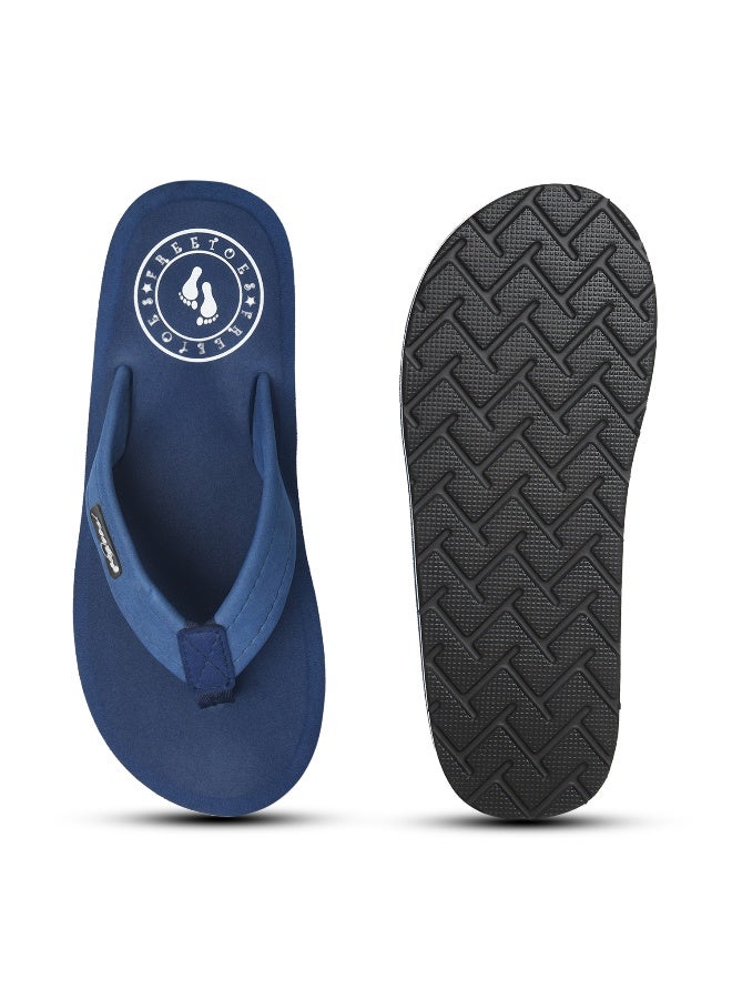 Freetoes Navy Flip Flops for Men - Image 3