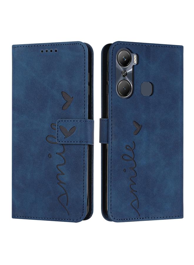 اس-توب جراب هاتف Infinix Hot 12 Pro مصنوع من الجلد بتصميم على شكل قلب - Image 1