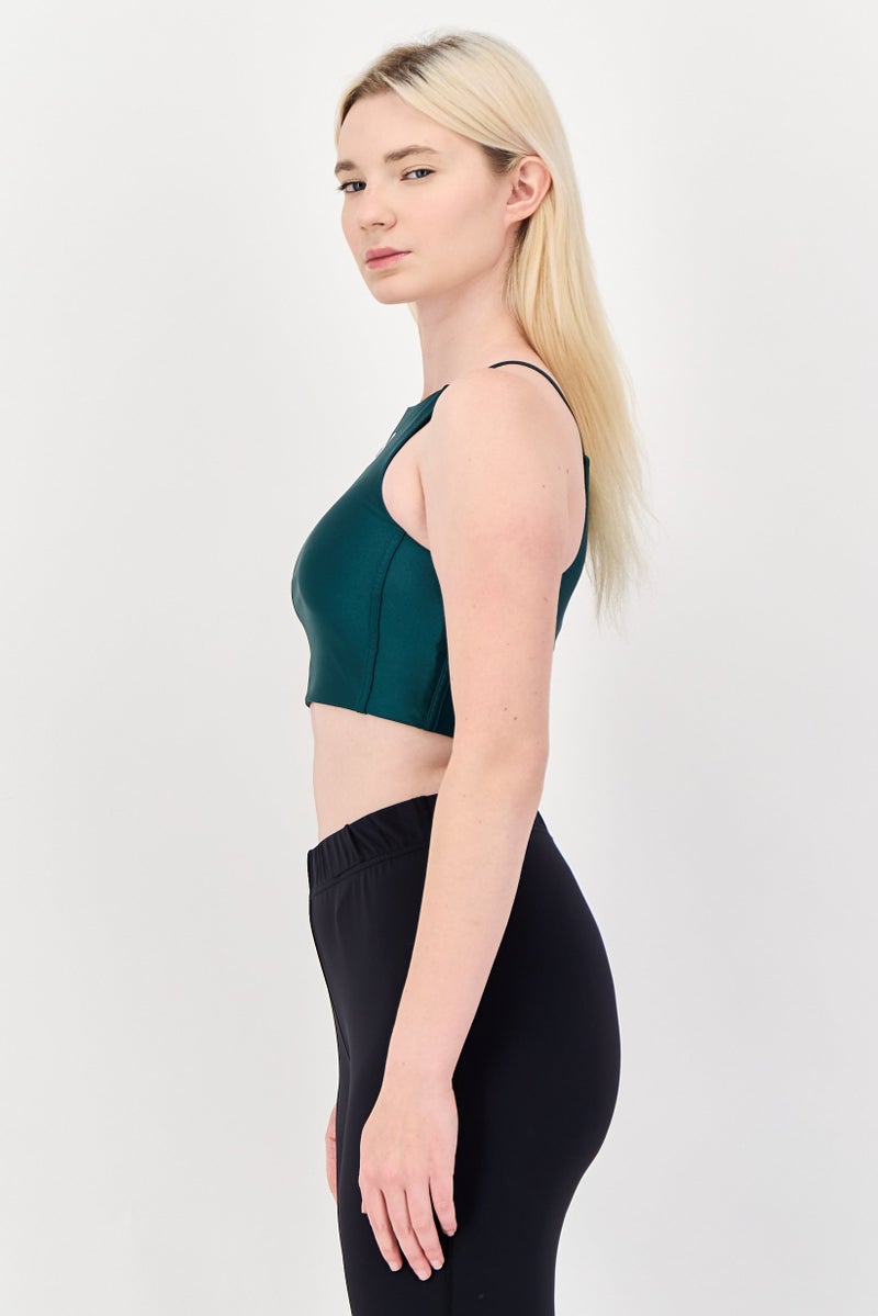 PUMA Women Tight Fit Brand Logo Sleeveless Training Top, Tale Green - Image 4