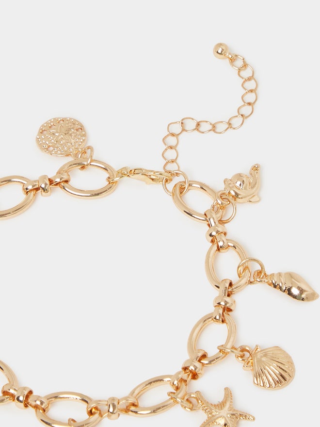 Styli Styli Faux Pearl and Sea Charm Bracelet with Lobster Clasp  - Image 3