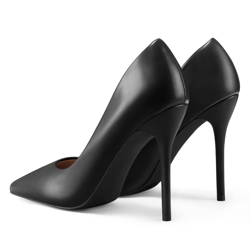 mysoft Women's High Heels Pumps Closed Pointed Toe Stiletto 4IN Heels Dress Wedding Shoes - Image 4
