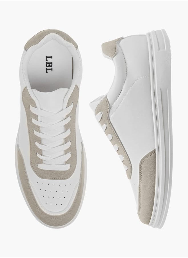 LBL by Shoexpress Men's Panelled Lace-Up Sneakers  - Image 1
