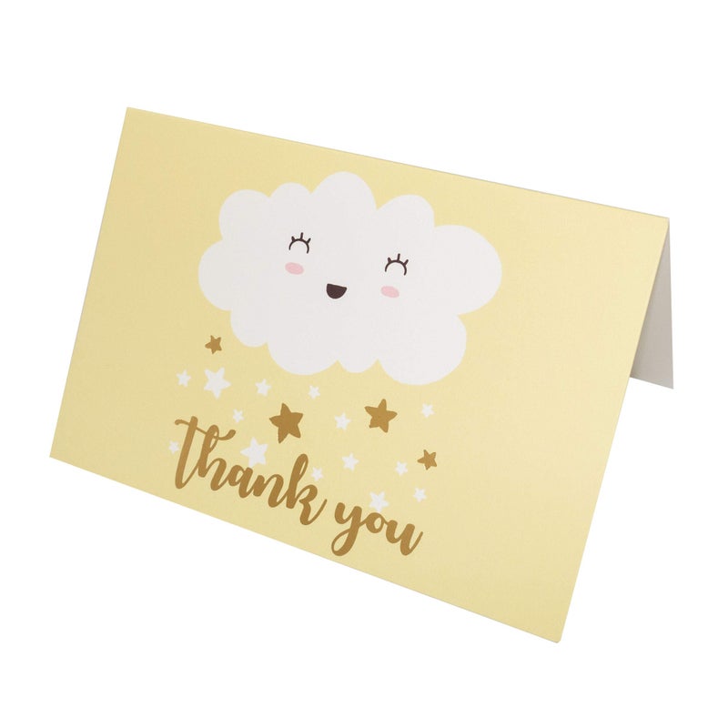 Gooji 4x6 Gold Foil Baby Starry Night Thank You Cards (Bulk 36-Pack) Matching Peel-and-Seal White Envelopes | Assorted Set, Watercolor Graphics | Baby Shower, Birthday Party, Blank Notes - Image 5