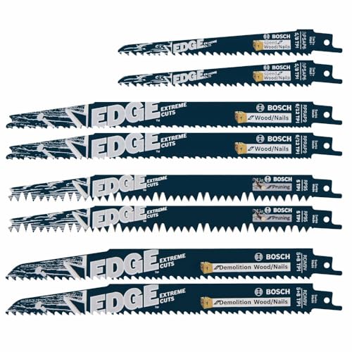 Bosch RPW008 8 pc Edge ProWood Reciprocating Saw Blade Set - Image 1