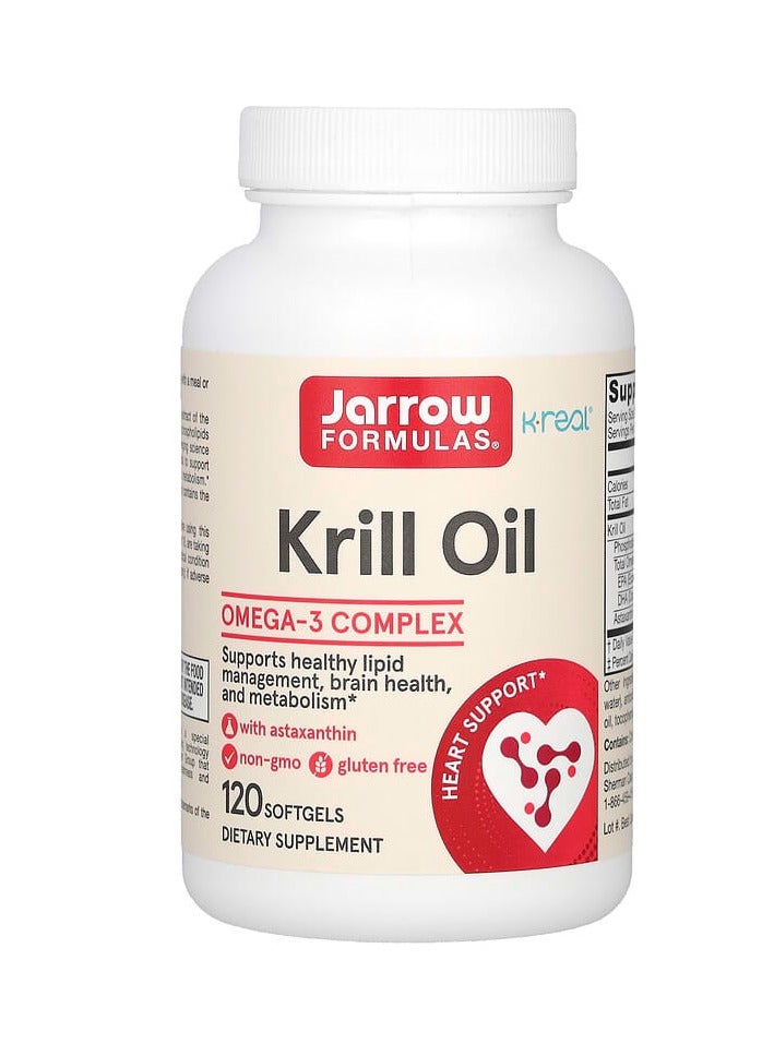 jarrow formulas Krill Oil, 120 Softgels (600 mg per Softgel)