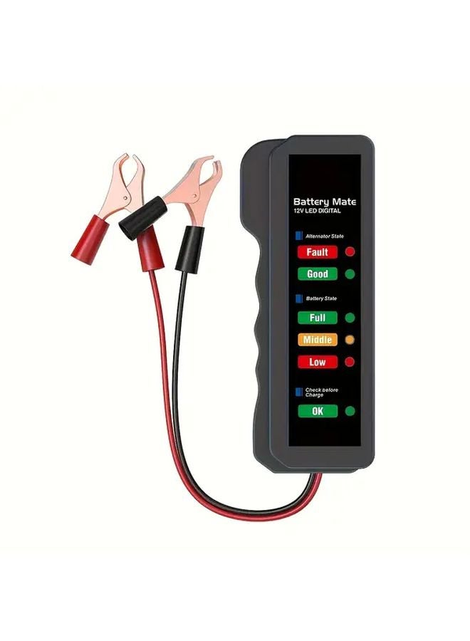 Red Mini Car Battery Tester Digital Display 12V 36V Portable Auto Motorcycle Engine Diagnostic Tool - Image 2